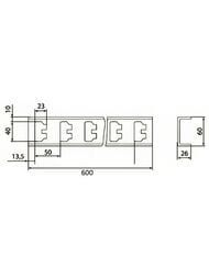 Стойка (направляющая) для колодца Polimer Group КС-5 (26х60х600) алюминиевая