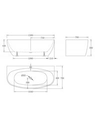 Ванна акриловая BelBagno BB83-1500-W0 (1500x780x585) пристенная, без перелива