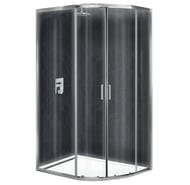 Душевой уголок BelBagno Uno (1200х800х1950) UNO-195-RH-2-120/80-C-Cr асимметр,стекло прозр/проф.хр — миниатюра 1