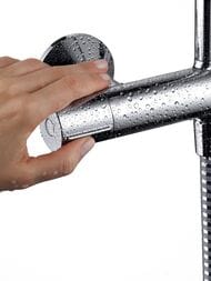 Душевая система Hansgrohe Vernis Shape 26286000 смеситель термостат, верхний/ручной душ, хром — изображение 4