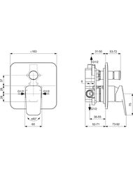 Смеситель для ванны/душа Ideal Standard CERAPLAN BD259XG однозахватный, черный матовый