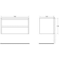����� ��� �������� BelBagno KRAFT (900�450�500) ����., Rovere Nebrasca Nature KRAFT-900-2C-SO-RNN