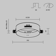 ��������� ��� ������������� ����������� Maytoni Zon (���) DLA032-TRS24-W, IP20, �����