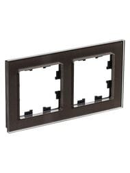 Рамка Systeme Electric ATLASDESIGN NATURE 2 поста, СТЕКЛО МОККО ATN320602