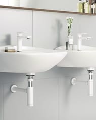 Уценка! Сифон белый в стену Gustavsberg Estetic GB41103880 41W - уценка. — миниатюра 2