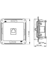 ������� Systeme Electric ATLASDESIGN ������������ RJ45, ���. 6A, ��������, ����� ATN000186