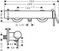 ��������� Hansgrohe Tecturis S ��� ����, ���������, �������������, ���� 73622000