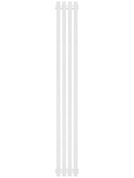 Дизайн-радиатор STOUT Tube Quadro 4 секц. ниж.прав.подкл. QV40-1750-4 R RAL1T104S9016 белый.муар