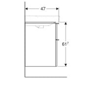 ����� ��� �������� Geberit Smyle Square (1184�470�617) 2 �����, ����� ������ 500.355.00.1