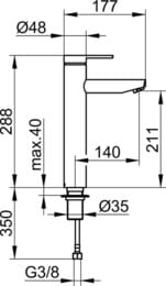��������� ��� �������� Keuco Plan blue 211 ��, �������������, ��� �/�, ����  53902 010103
