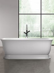 Ванна акриловая BelBagno BB400-1700-800 1700х800х600 овальная, отдельностоящая, переливом, белый