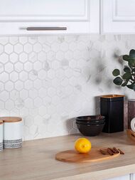 Мозаика Starmosaic Homework Hexagon small Carrara Matt 51х59 (265х278х6) белая, PMMT83017 (шт.) — изображение 3