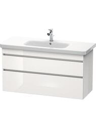 Тумба под раковину Duravit DuraStyle (1130х610х448) подвесная,2 ящика, белый глянец DS649502222 — миниатюра 1