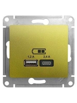 ������� Systeme Electric GLOSSA USB A+�, 5�/2,4�, 2�5�/1,2 �, ��������, ����������� GSL001039