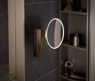 Зеркало Keuco iLook_move настенное,5 уровней подсветки,увеличение х5,бронза шлиф. 17612039002