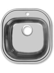 Мойка врезная Ukinox Galant 465х488 матовая нерж. сталь 0,6мм, слив 3 1/2, GAM465.488 -GT6K 0C