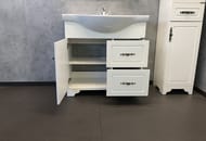 Тумба COMFORTY Севилья-85 (860х880х520) напольная, с раковиной, слоновая кость00-00003083