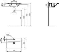 ���������� Ideal Standard Lux CONNECT AIR 540�380�155 ��������� ��� ���������, ������� E029601