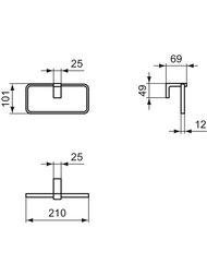 Полотенцедержатель-кольцо Ideal Standard CONCA T4502A5 цвет: серый