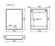 �������-���� SANCOS Mirror (590�150�740) ���������,LED-�����.,��������� �����.,��� �������� MI60EG