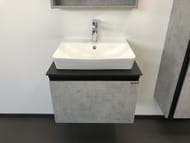 Тумба COMFORTY Эдинбург-60 (600х525х400) подвесная, с раковиной и столеш., бетон светлый 00-00001928