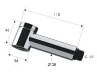 Гигиеническая лейка Remer 332EUX, хром