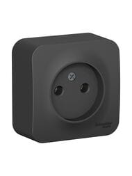 Розетка Systeme Electric BLANCA наружная без заземления изол.пл., 16А, 250В, антрацит BLNRA000116