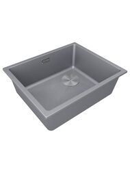 Мойка LUMI 55UNI-SKEW, IT-GRANIT, LU55SK-GRM, серый металлик, 555х440, Paulmark