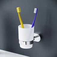 Стеклянный стакан AM.PM Sense L с настенным держателем, хром A7434300