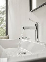 Смеситель Hansgrohe Finoris 76023000 для раковины 110, сливной клапан Push-Open, хром — изображение 5