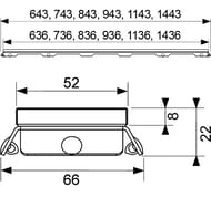 Стеклянная панель для слива TECEdrainline 1500мм, стекло черное 601592
