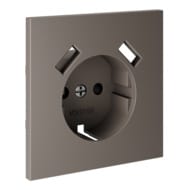 Накладка для розетки с/з и защитными шторками, с USB A+A Voltum S70 VLS000914, капучино