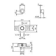 ��������� ��� ���� Fantini Fontane Bianche ������������, ����. ����� Matt Gun Metal 47P5P063B