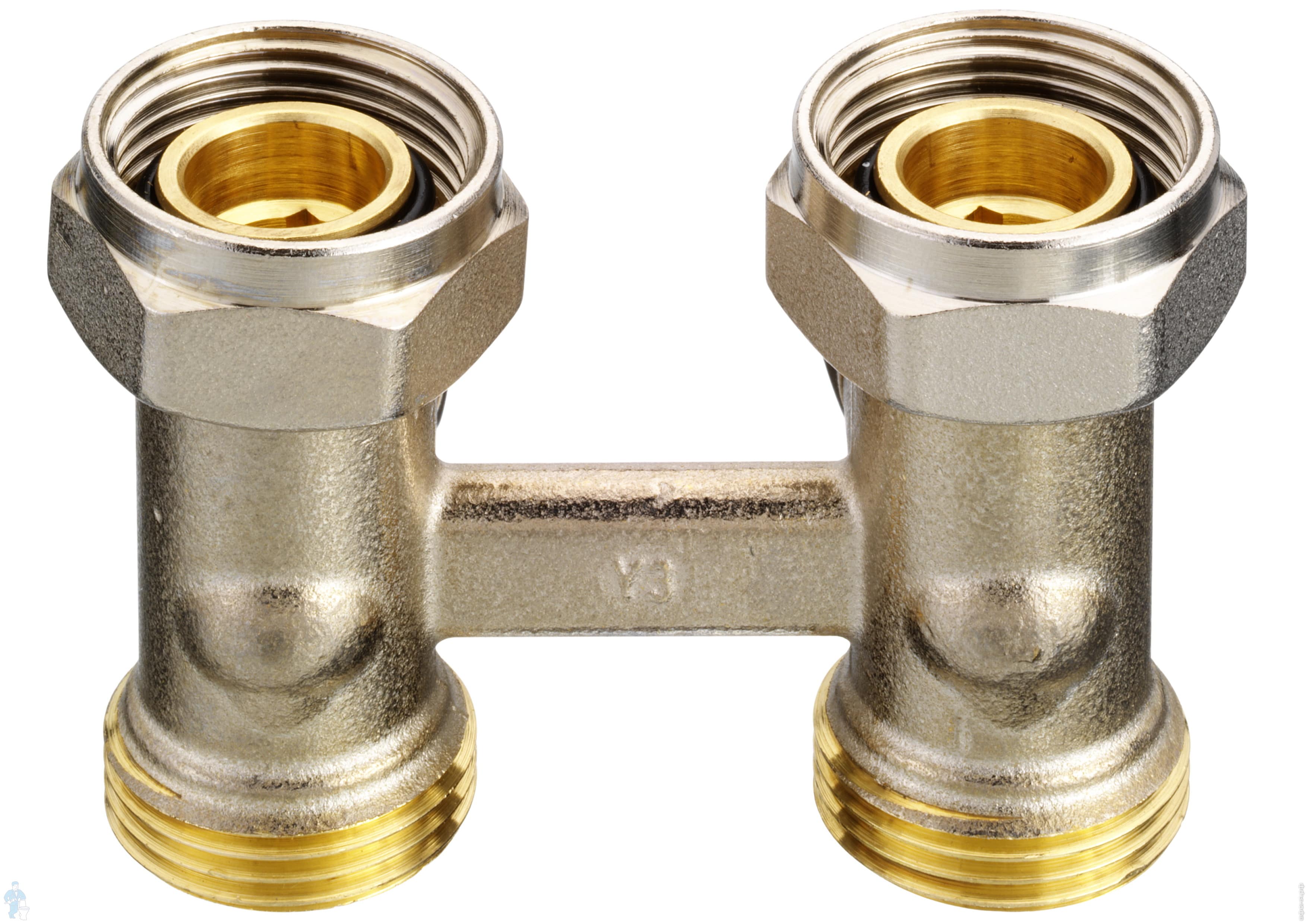 Узел нижнего подключения прямой DANFOSS 3/4х1/2\" RLV-KS с переходниками ...