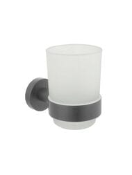 Стакан для зубных щеток Aquatek Вега AQ4004BGM подвесной, стекло матовое, латунь, оружейная сталь