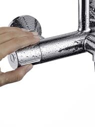 Душевая система Hansgrohe Vernis Blend 26274000 1jet термостат для ванны, верхний и ручной душ, хром — изображение 3