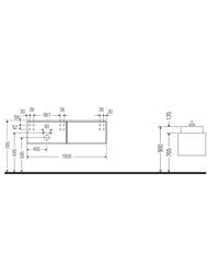 ����� ��� �������� Duravit Zencha 281�1600�550��, ���������, ���� ���.���/������ ZE4814L30800000