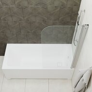 Штора для ванны Triton Соло 750х1400 распашная, стекло 4 мм, прозрачное/профиль хром DP72