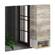 Зеркало-шкаф COMFORTY Турин-90 (750х800х140) подвесной, дуб бежевый 00004136265