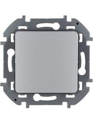 Переключатель LEGRAND INSPIRIA 1-клавишный 10 AX 250 В алюминий 673652