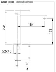 Смеситель для раковины Remer Q-Design QD11L, хром