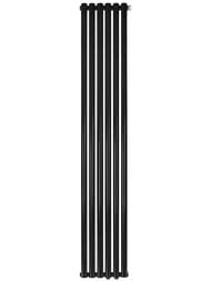 Дизайн-радиатор STOUT Tube Round 6 секц. ниж.прав.подкл. R40 1-1750-6 RT RAL9005 черный