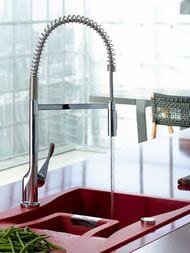 Смеситель Axor Citterio 39840 Semi Pro для кухни однозахватный,вытяжной поворотный излив 270 мм,хром