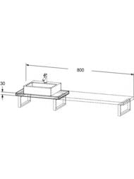 ���������� Duravit L-Cube 800�480�30 1 �����, ����� ������ LC104C02222