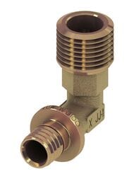 Уголок TECEflex 25х3/4''Н соединительный с ниппелем, бронза,  707804