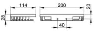 Корзинка для губки Keuco 200х114 мм, настенная, съемная, хром 24942010000