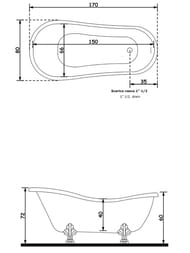 ����� Gruppo Treesse Epoca V5071 1700x800x720 CrystalTech, ���������������, ����, ����� �����