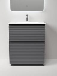 Тумба под раковину Sancos Folk Floor FL70FGS 690х445х850 напольная, с 2-мя ящиками, цвет: Grey soft