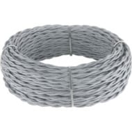Ретро кабель Werkel W6453615 витой 3х2,5 серый 50 м