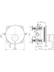 Ideal Standard JOY Смеситель для душа A7382A2 встраиваемый, однозахватный